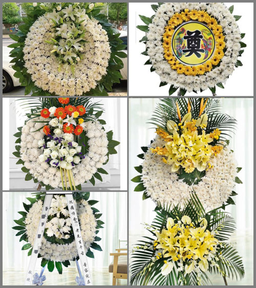 湖南邵阳洞口县竹市镇望云村花圈速递